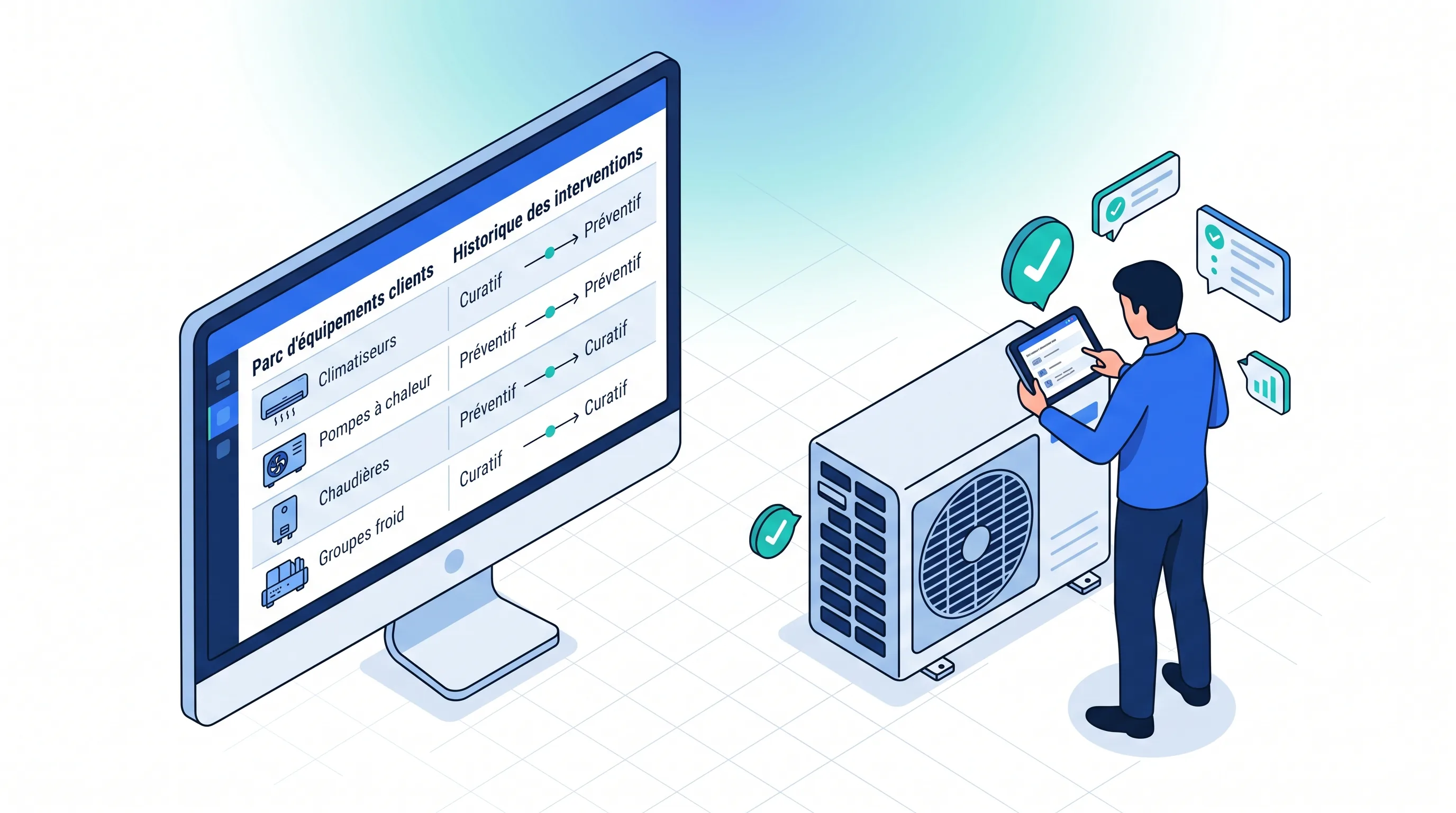 Logiciel SAV Maintenance Chauffage Climatisation : GMAO 4.0