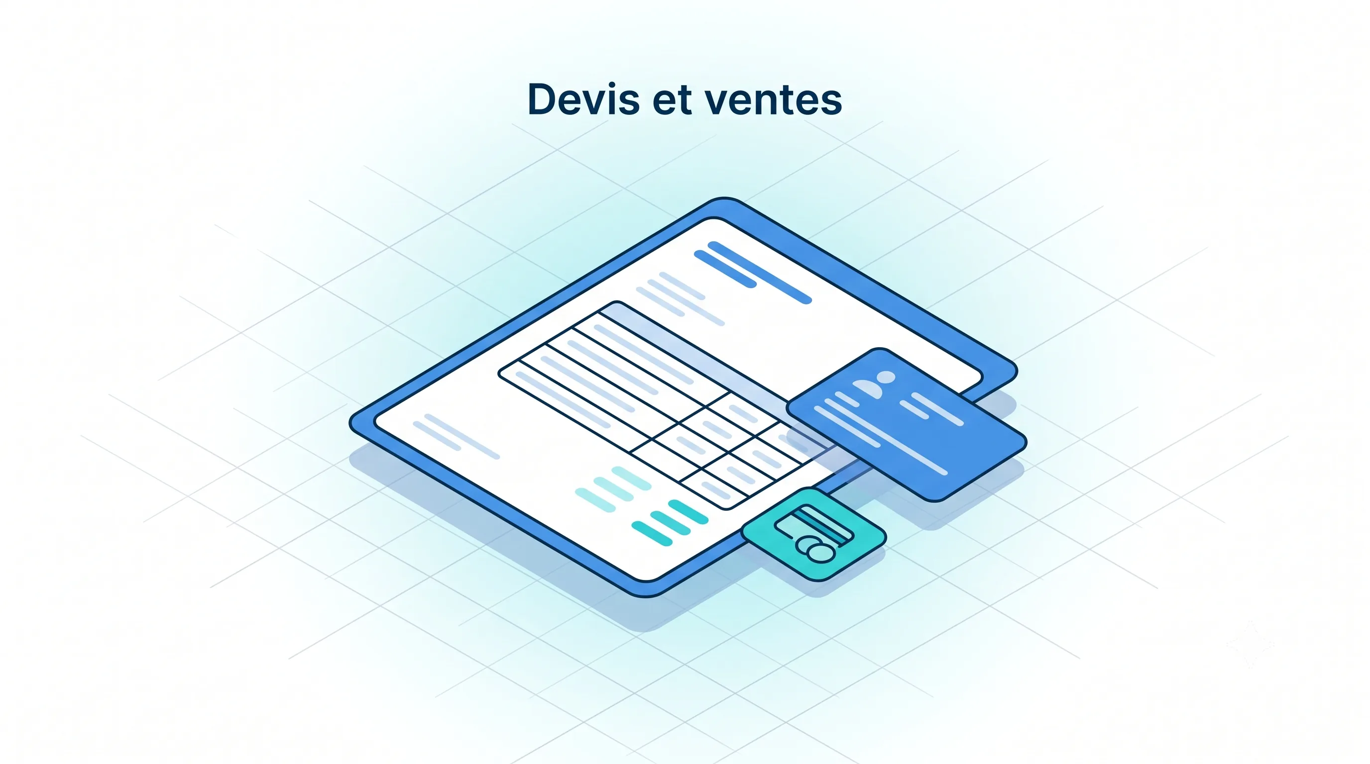 Service 9000 : saisie des devis et des ventes, clients, tarifs, factures, bons de livraison et règlements