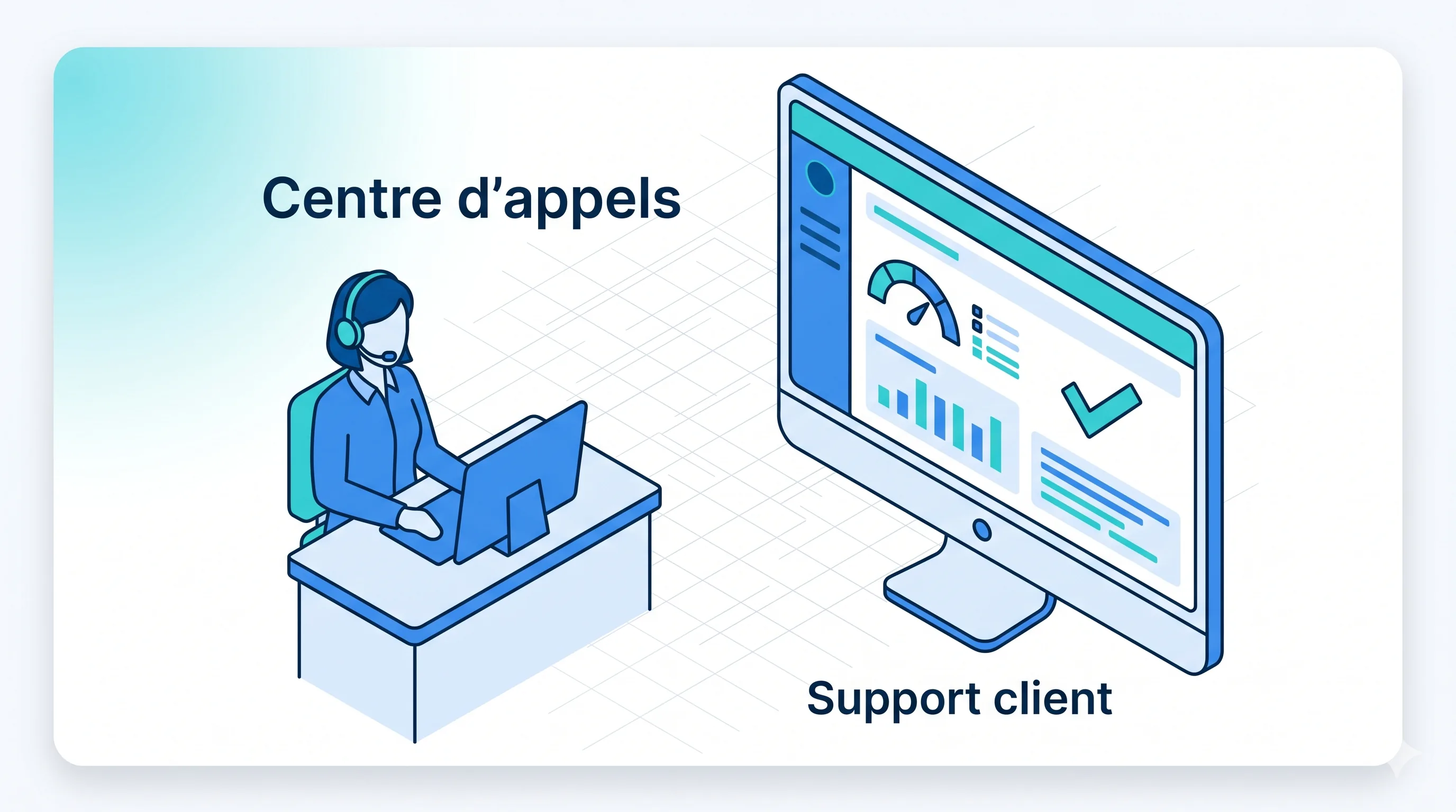Centre d'appels et support client du service informatique avec Service 9000
