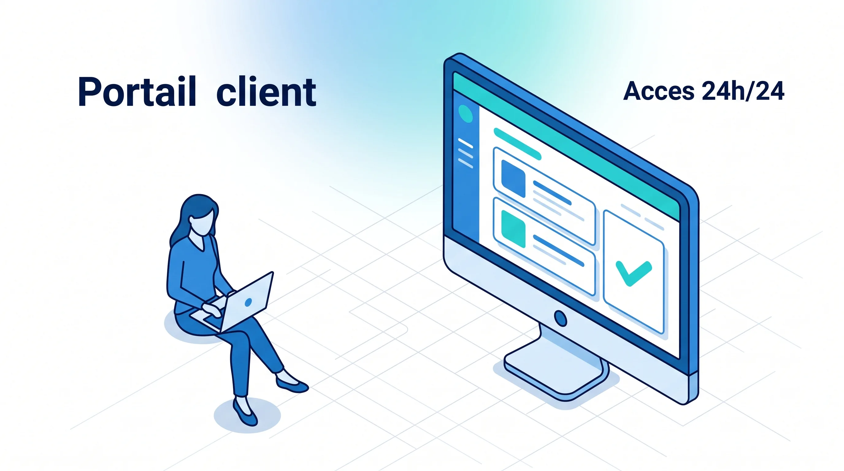 Portail web client accessible 24h/24 de la solution Service 9000 informatique et téléphonie