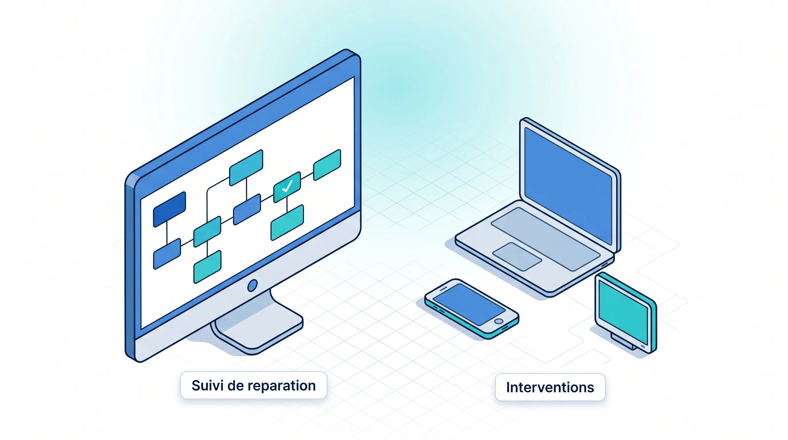 Suivi des interventions et de la réparation de matériel informatique et téléphonique avec Service 9000