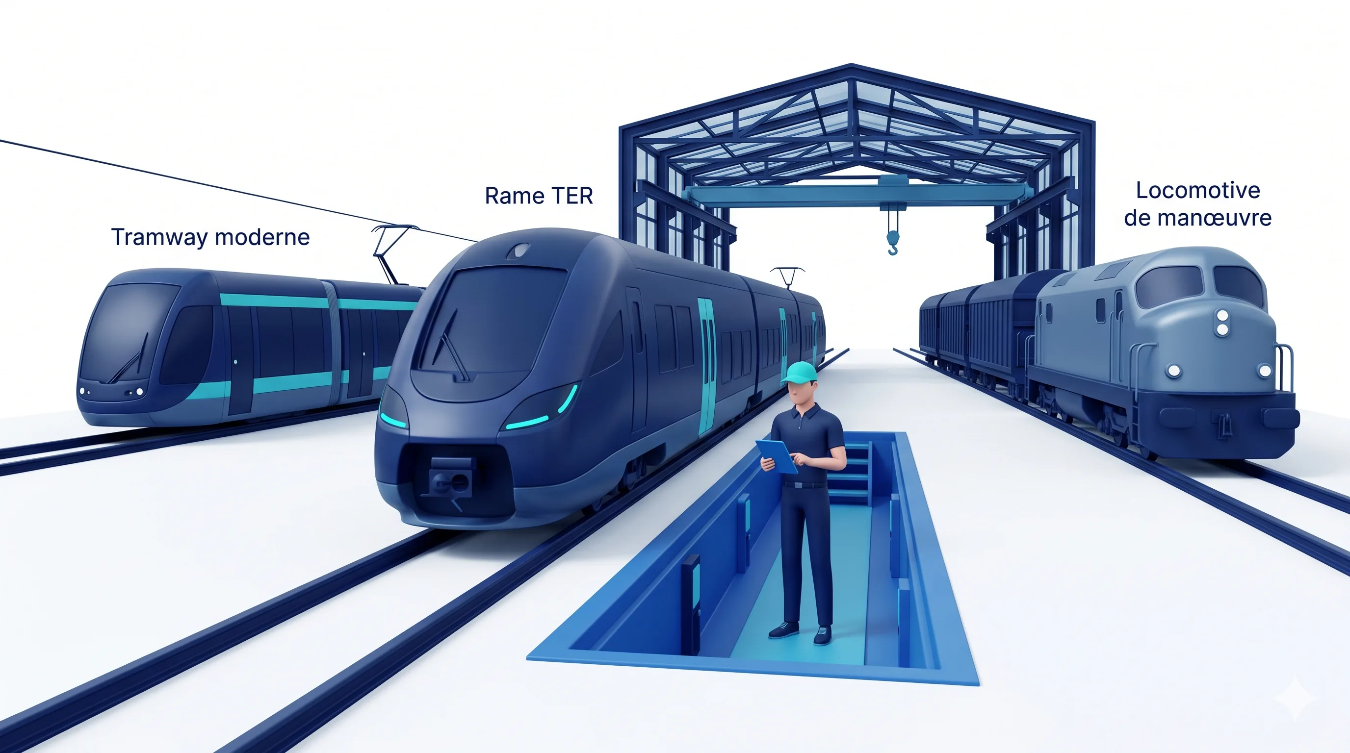 Logiciel GMAO Matériel ferroviaire — locomotives, rames, tramways