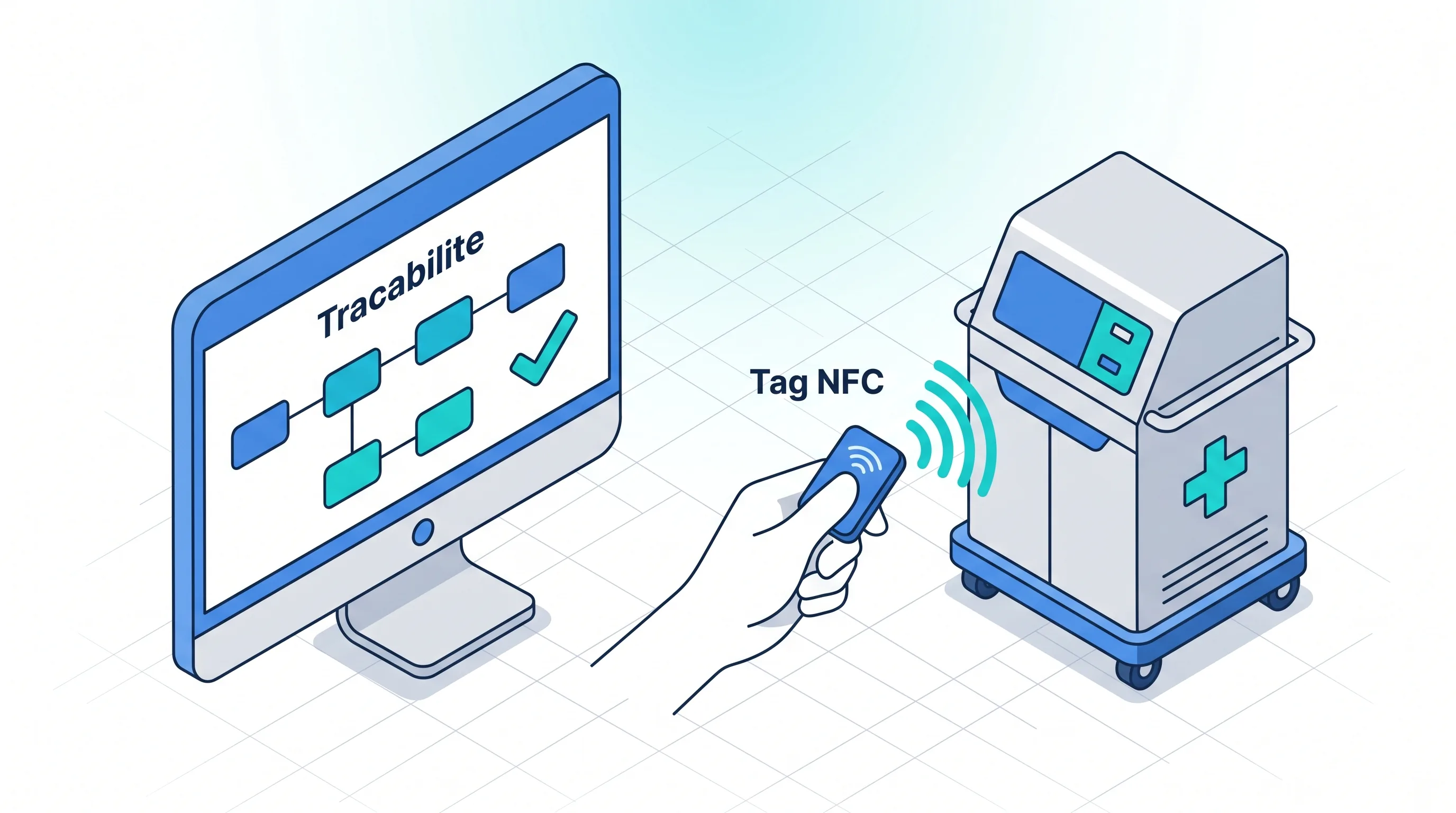 Traçabilité des équipements médicaux par tags NFC et conformité réglementaire avec Service 9000