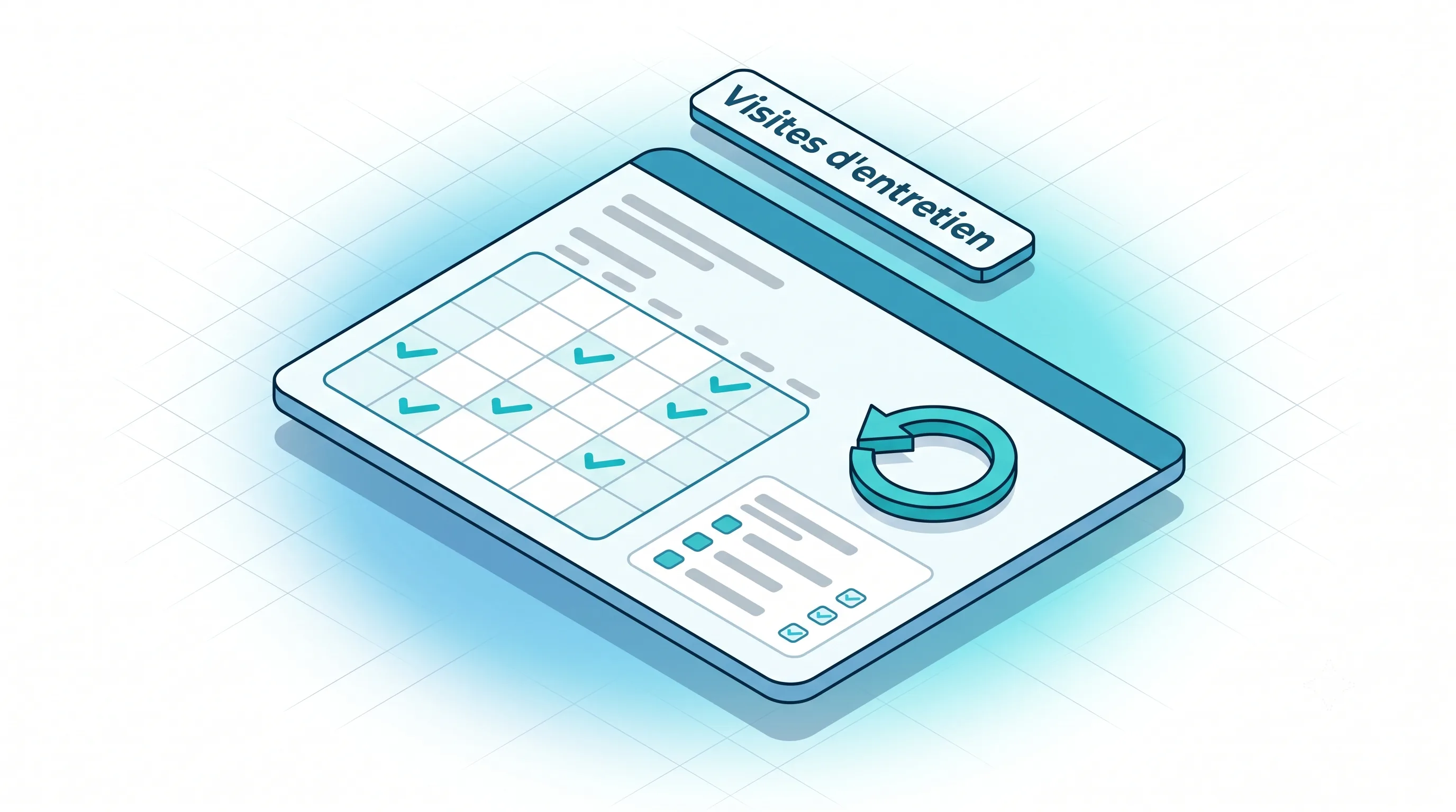 Planification des visites préventives d'entretien des équipements avec calcul automatique des prochaines dates et points de contrôle - logiciel Service 9000